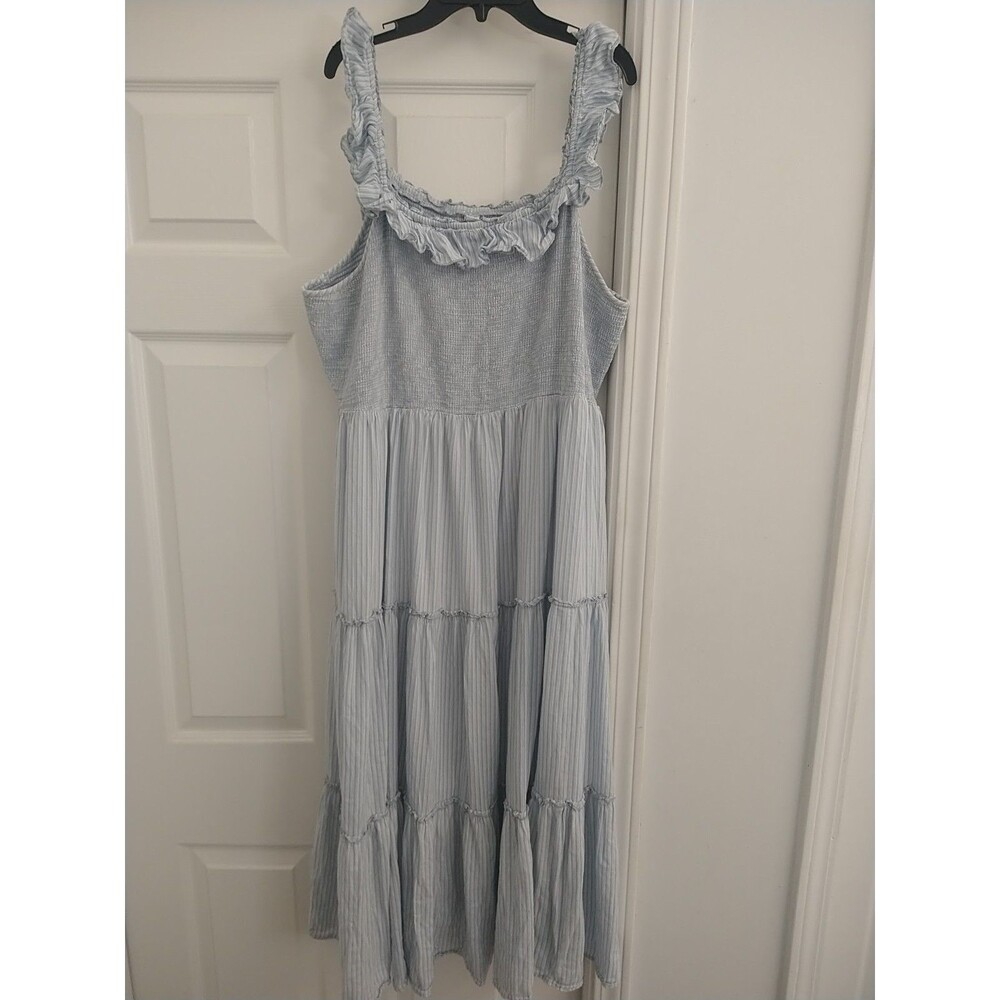Old Navy Maxi Dress Blue XXL Boho Cottage Core Feminine
